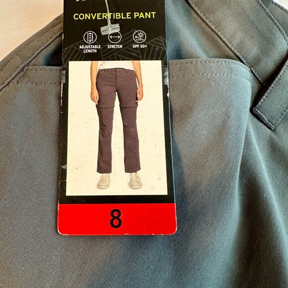 Eddie Bauer Women's Convertible Pant Size 8 Grey Adjustable Length UPF 50+ (NEW) - Picture 11 of 15